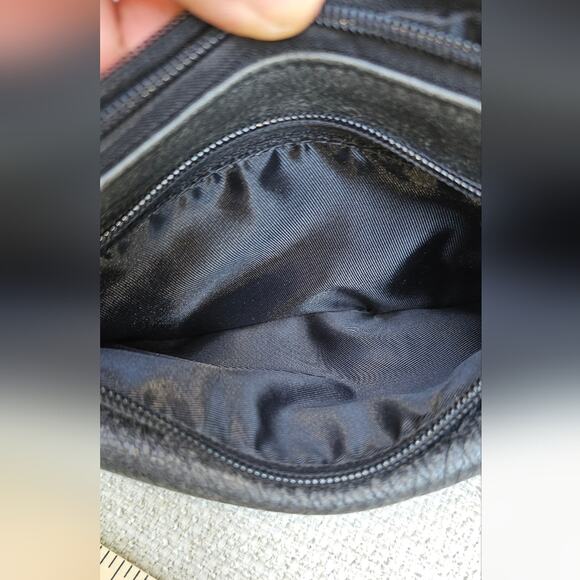 Free People Black Leather Belt Bag Fanny Pack Gold Hardware Adjustable - Picture 7 of 13